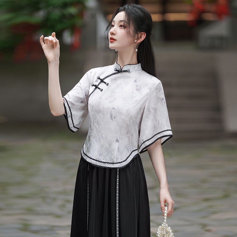 Improved Cheongsam New Model 2026 Young Style Daily High-End Elegant Republic of China Style Dress Set Hanfu Improved Cheongsam New Model 2026 Young Style Daily High-End Elegant Republic of China Style Dress Set Hanfu