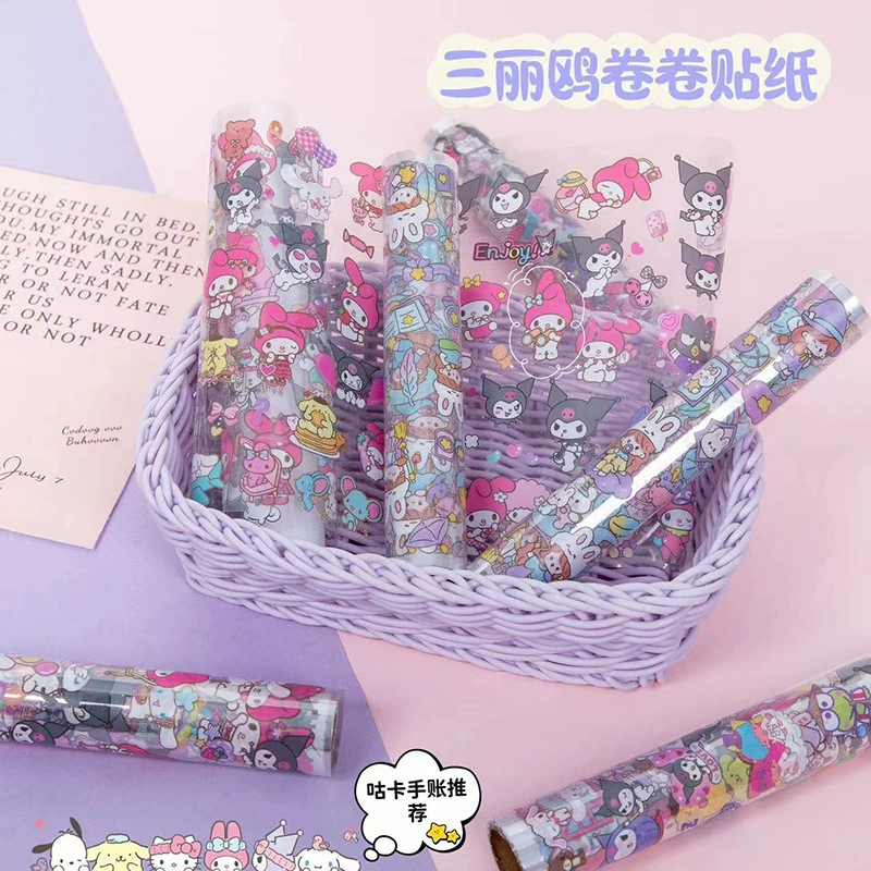 Наклейки-роллы Liuou Little Mochi: креативные, милые, без вырезания, из водонепроницаемого ПЭТ, для творчества и дневников