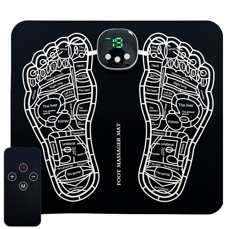 Masajeador de pies EMS con impulsos, almohadilla de fisioterapia, recargable USB