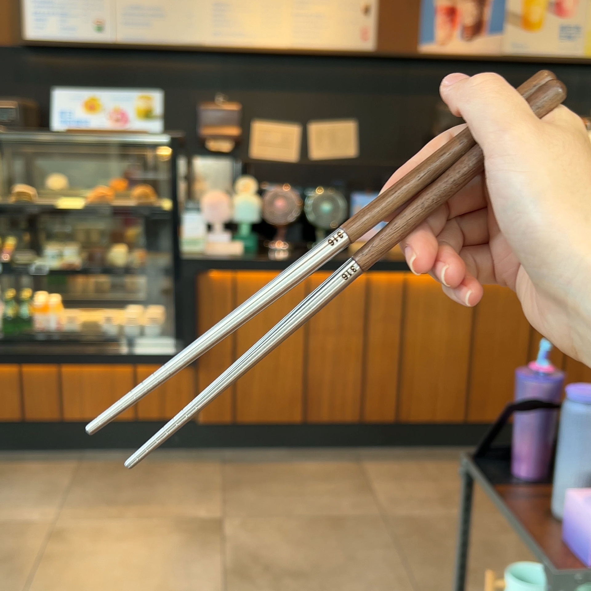 316 palillos de acero inoxidable cubiertos domésticos de alta calidad a prueba de quemaduras para una persona un palillos para una persona