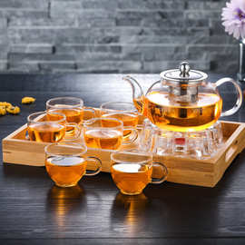 玻璃茶具套装加厚整套 耐热不锈钢过滤红茶功夫茶泡茶器厂家批发