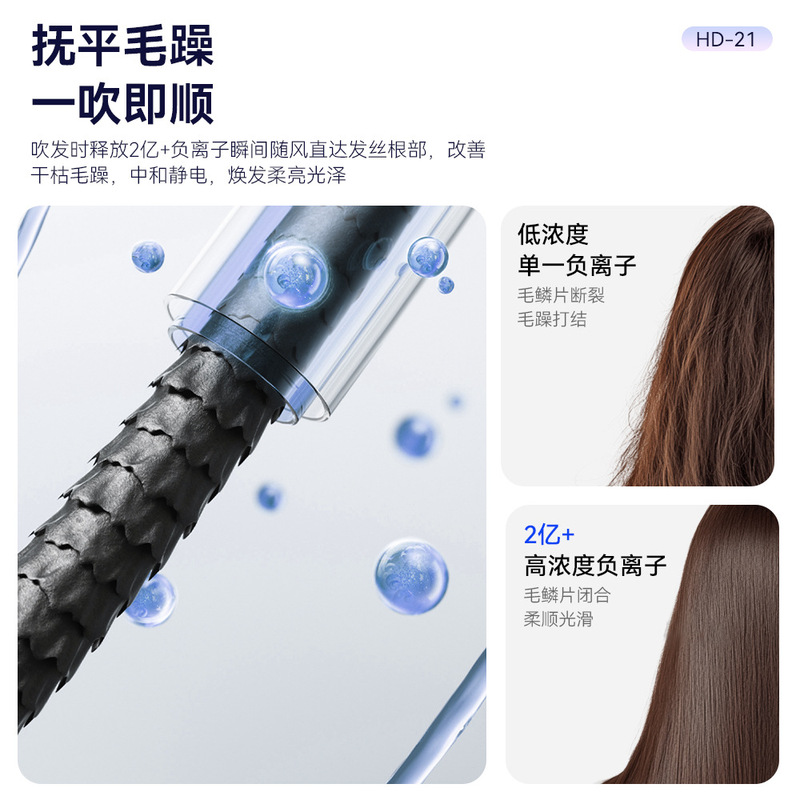 新品2亿负离子折叠吹风机11万转高速NTC可视化温控迷你便携电吹风|undefined