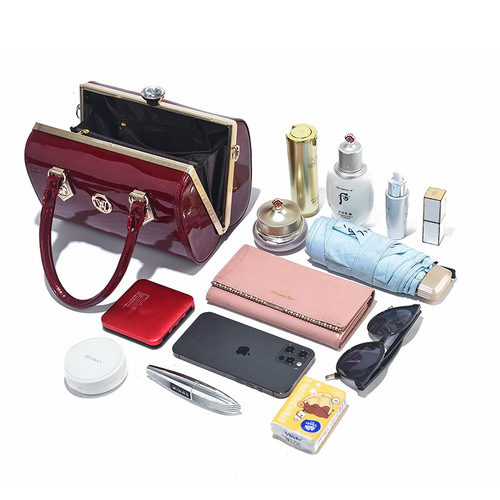 [Dropshipping]  European and American new fashion bright leather handbags large capacity women's shoulder crossbody bag trendy