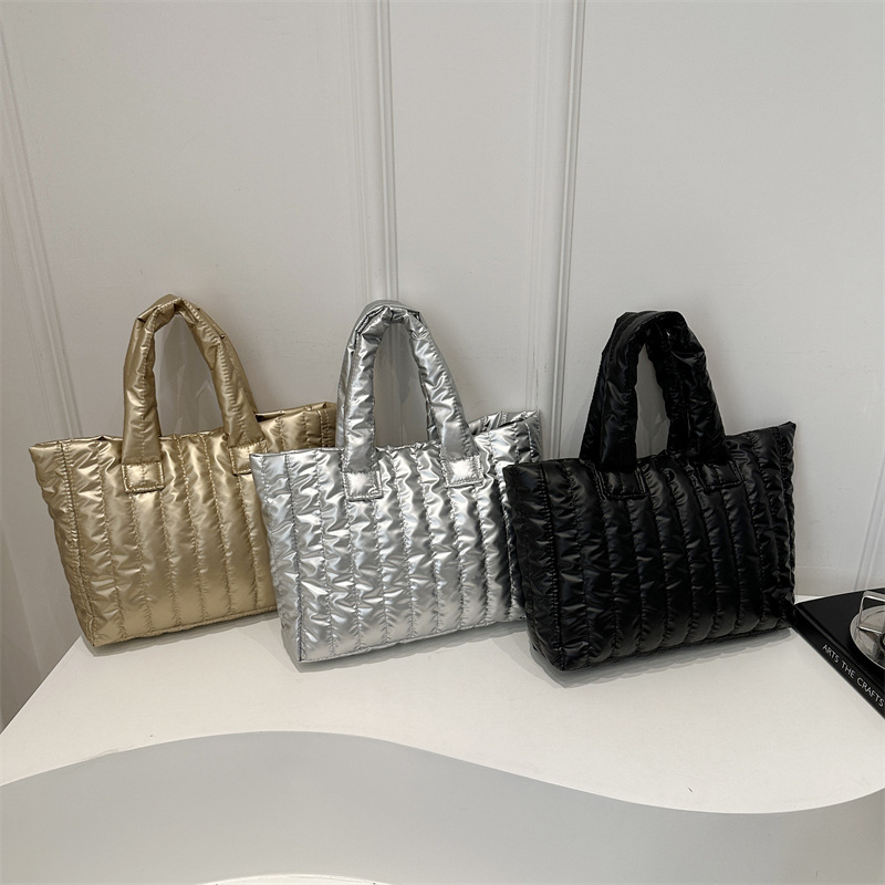 2024 nuevo bolso de mujer bolso de estilo extranjero bolso de nicho de moda bolso de algodón de gran capacidad bolso a rayas