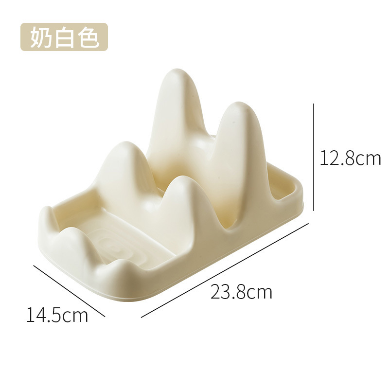 軽くて豪華な二層の鍋の蓋のまな板の棚の台所の台の透明な鍋のシャベルのスプーンの水切りの棚のまな板の置物|undefined