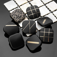 Metal high-end coat buttons, senior sense, high-end texture, exquisite fashion, simple square suit suit large buttons