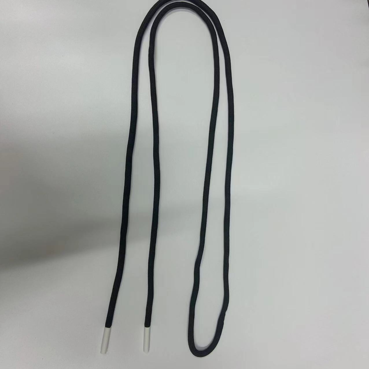 厂家直销服装辅料涤纶黑绳米白手感漆 卫衣帽绳抽绳 卫裤腰绳
