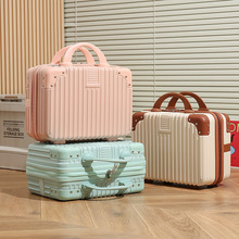 小型14寸行李箱复古迷你化妆箱小箱手提箱收纳包密码箱迷你行李箱