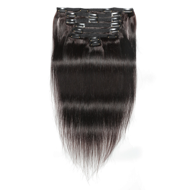 2 # Xuchang peluca clip suplemento pelo volumen 8 piezas pieza de pelo recto hembra clip recto en el pelo