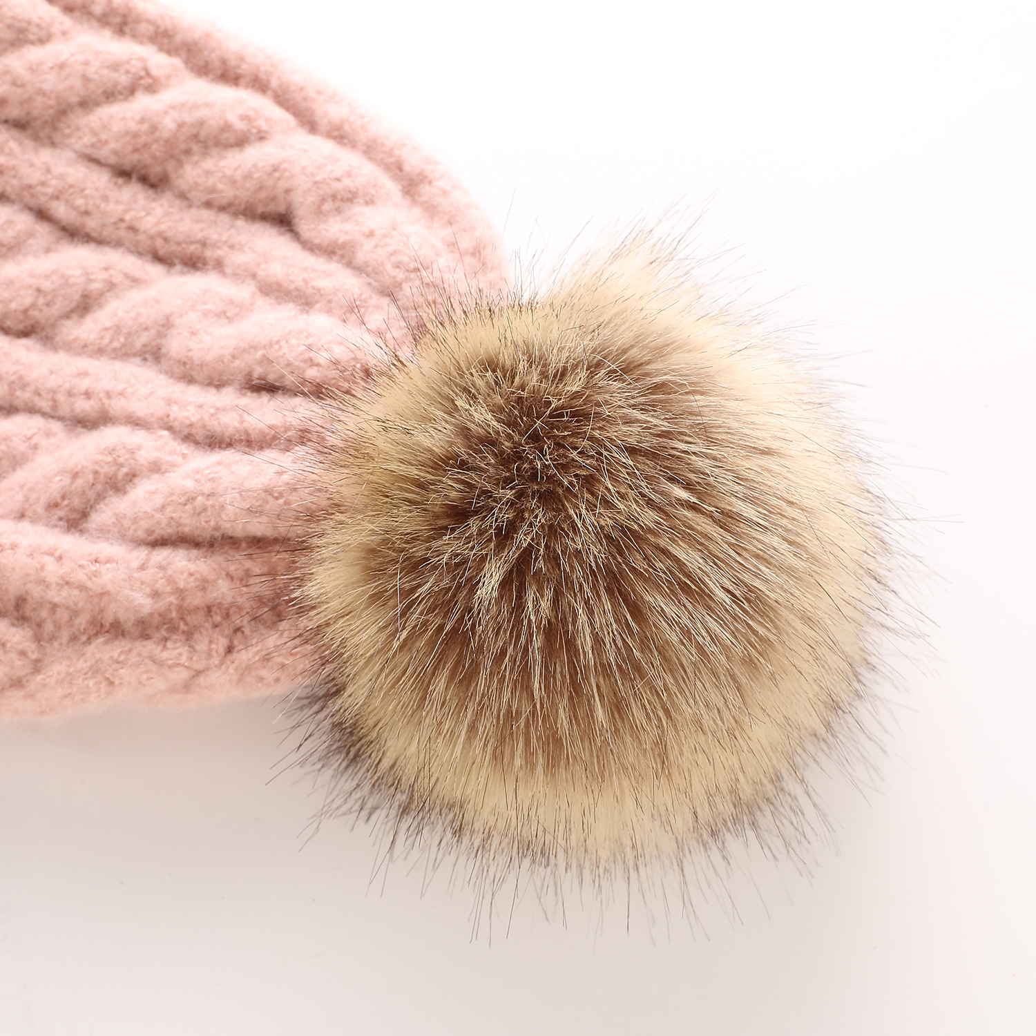 Gorro de lino grueso con patrón de una sola capa para mujer, versión coreana, tejido de Cachemira de mezcla de color sólido para otoño e invierno_voghion.com