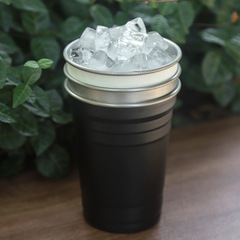 304 stainless steel single-layer party cups with rolled edge, step ladder, American-style coffee cups, hot drink, ping pong beer cups