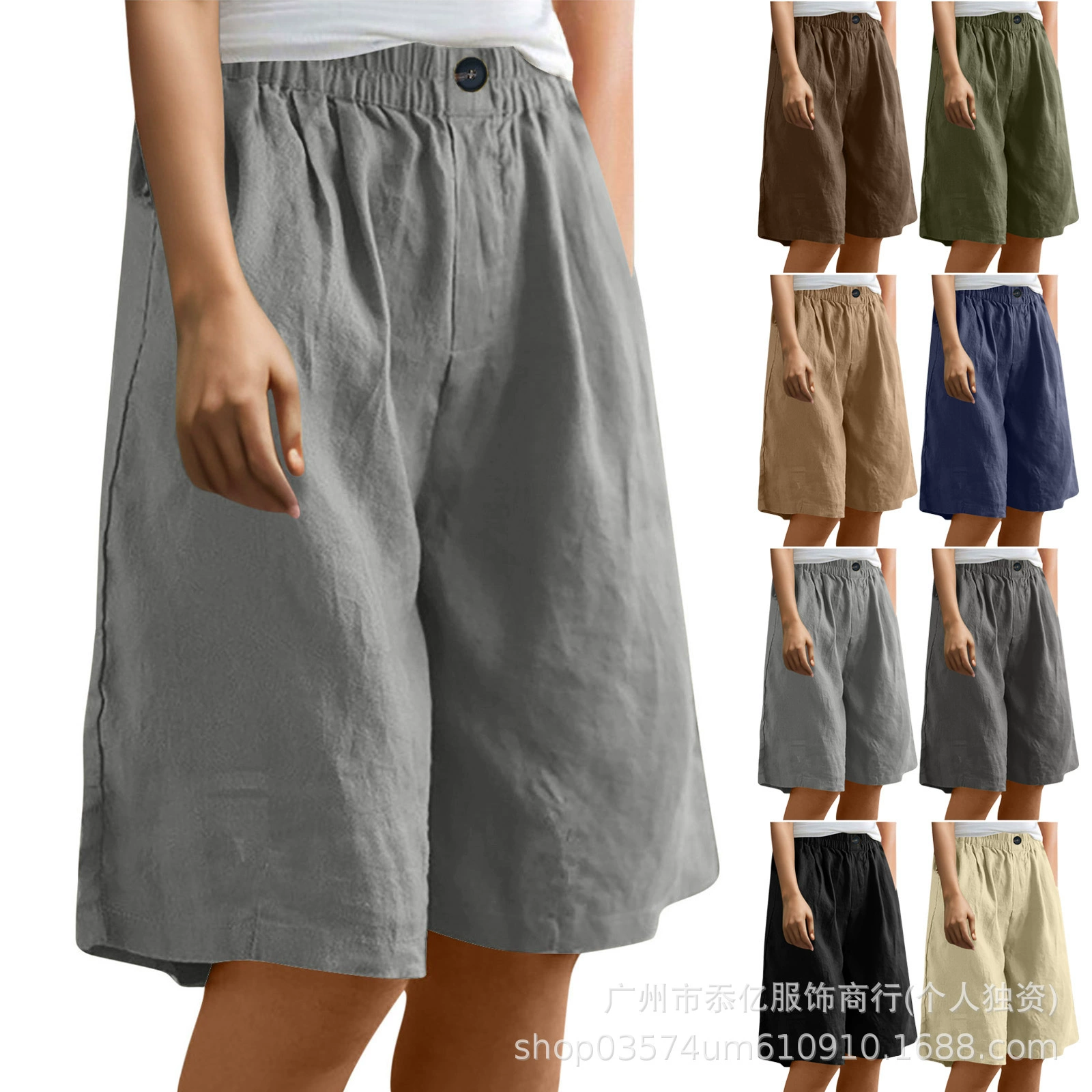 Amazon 2025 европейские и американские новые повседневные брюки простые сплошные хлопчатобумажные узорчатые брюки