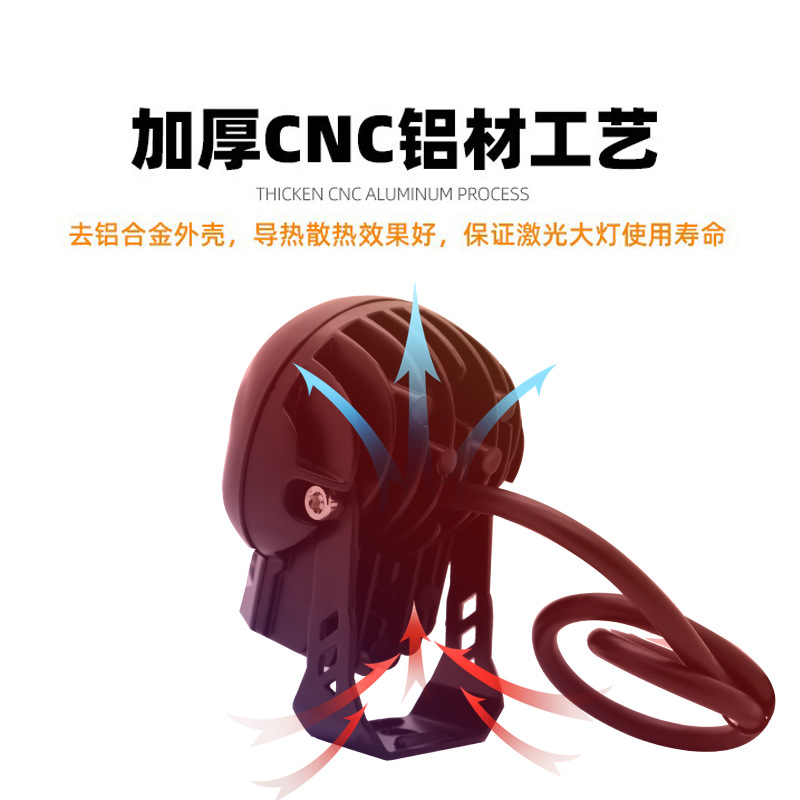 Motocicleta LED proyector cráneo de dos colores foco faro lejos y cerca de la luz del vehículo todoterreno vehículo eléctrico modificado motocicleta