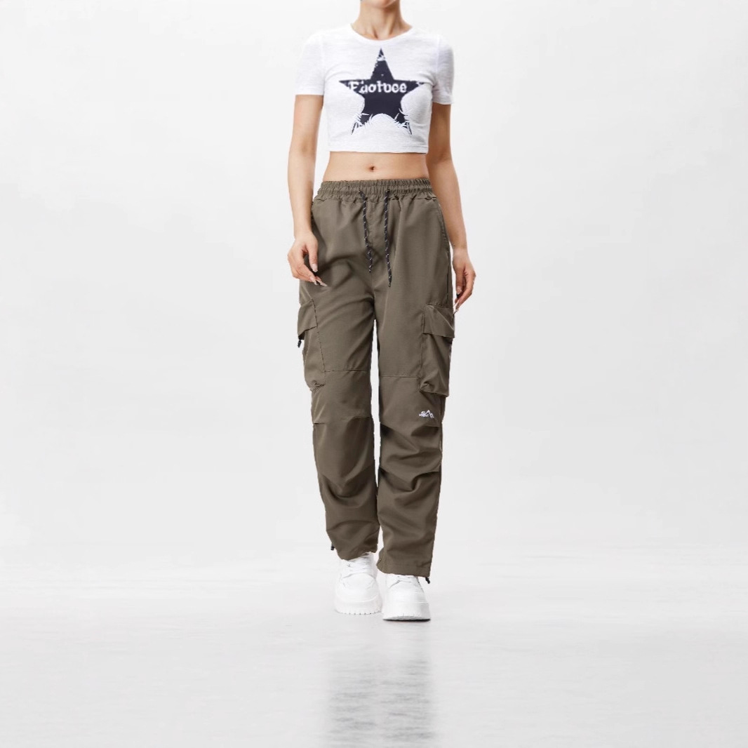 American-Style Trendy Pleated Long Pants with Multiple Pockets, Men's Functional Slim-Fit Casual Cargo Pants