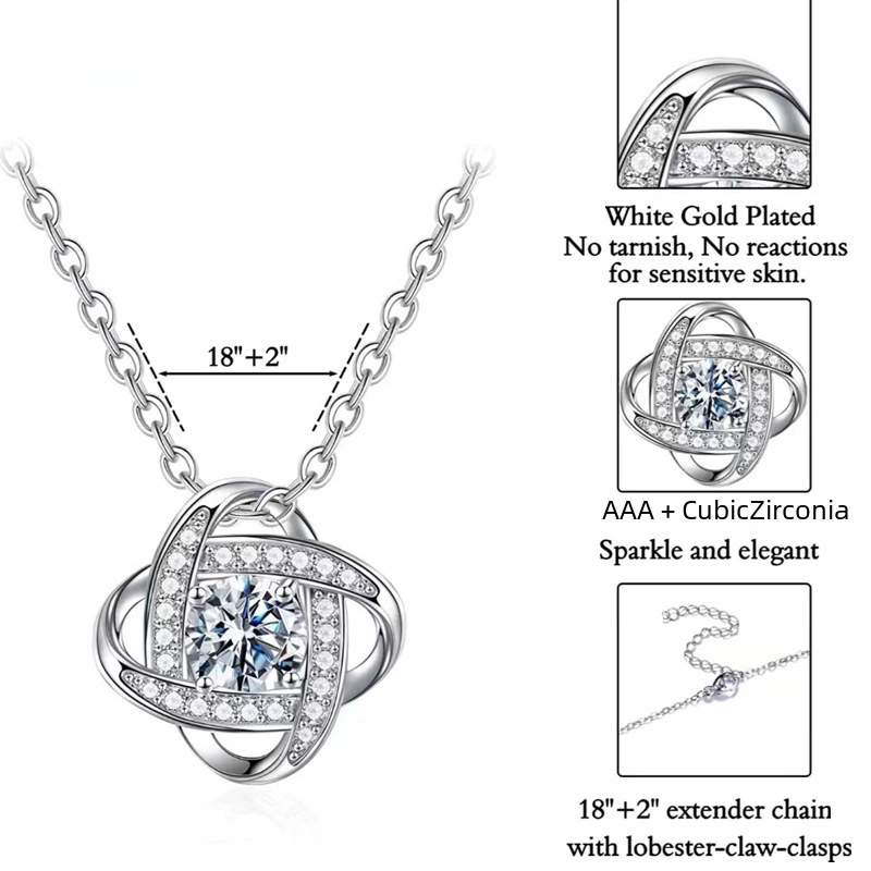 Pendant for mother, necklace, Amazon, diamond encrusted, European style, Birthday gift, four-leaf clover