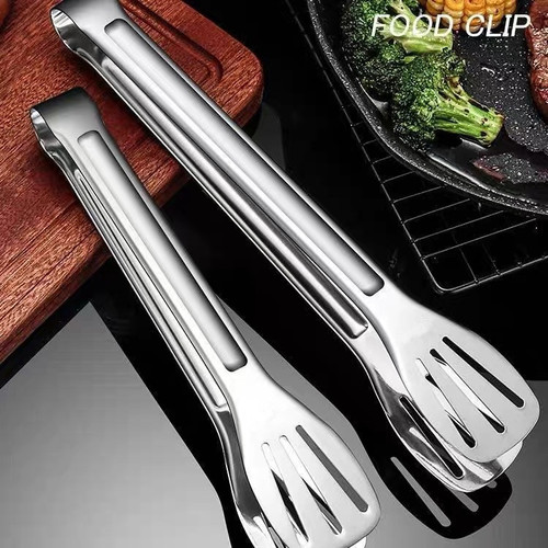Kitchen tool clip anti-scalding food clip household 201 stainless steel thickened food clip barbecue clip steak bread