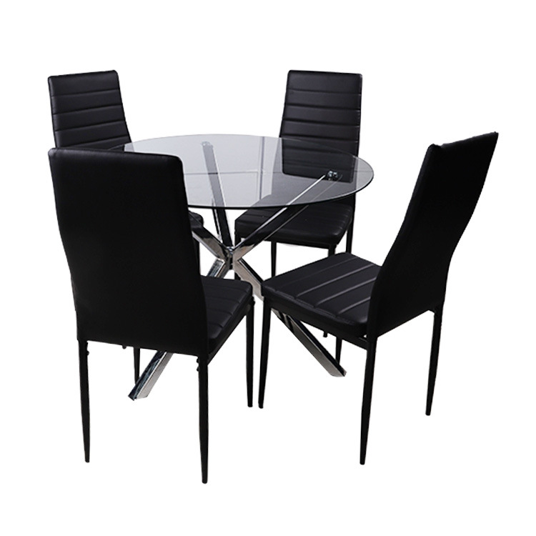 Mesa de Comedor de Vidrio Templado para 4 Personas para Restaurante