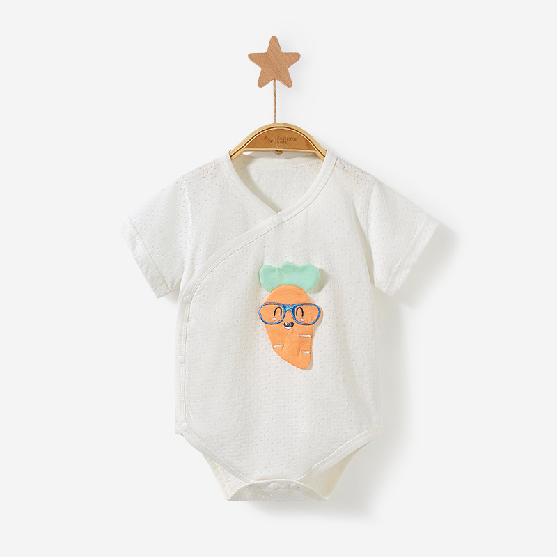 Bebé mono verano recién nacido de manga corta de algodón ropa delgada niño vaina triángulo mameluco Bebé Ropa de verano