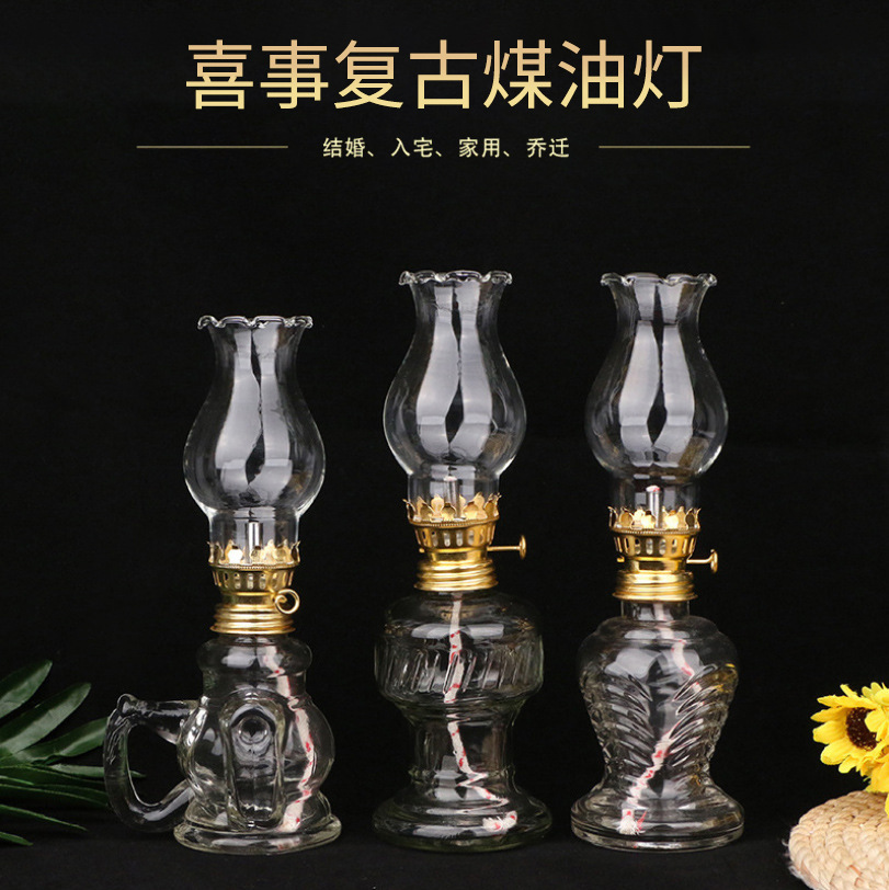 Outdoor old-fashioned retro kerosene lamp fire water lamp for Buddha wick candle stand ornaments horse lantern wind lamp butter lamp