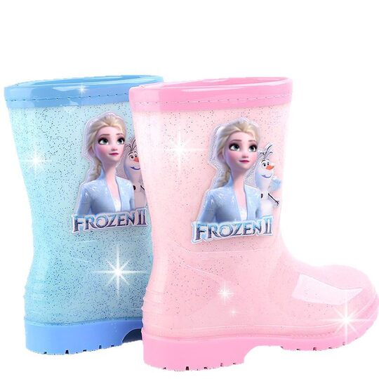 Disney Kidsren's Rain Boots Student Water Shoes Rain Boots Girls Kidsren Elsa Princess Rain Boots Non-Slip Overshoes Soft