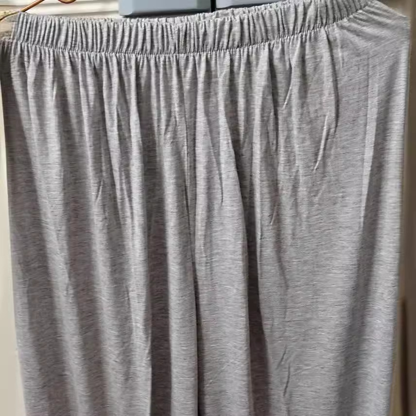 Bloomers casuales de mediana edad y ancianos pantalones de práctica de Tai Chi hombres y mujeres ejercicio de la misma mañana ropa de artes marciales pantalones modal verano