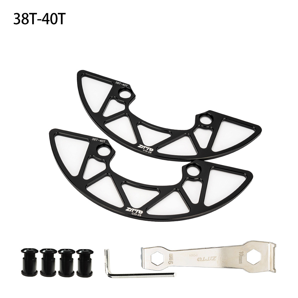 ZTTO Bicicleta de montaña Placa de protección especial para dientes positivos y negativos 104BCD Disco de un solo disco Cubierta de protección de rueda dentada