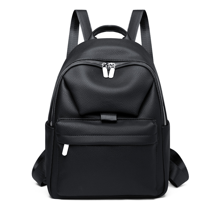 Mochila de cuero suave de gran capacidad para mujer 2024 nuevo estilo estilo coreano diseño sentido de la moda pequeña mochila casual ligera para mujer