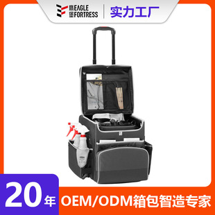 Multifunctional Trolley Cleaning Cart with Large Capacity Storage for Hotel Rooms, Hotel Properties, and Commercial Cleaning Use