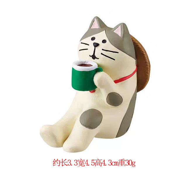 녹색 컵 커피 여행 고양이