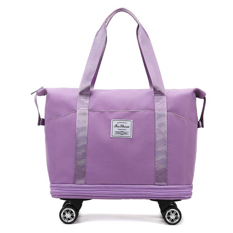 Bolsa de viaje de gran capacidad, rueda universal, bolsa de fitness deportiva extensible de doble capa portátil, bolsa de almacenamiento de viaje de viaje de corta distancia