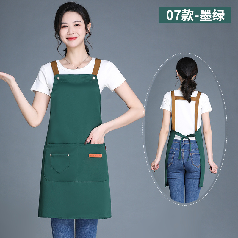 ケータリング用エプロン、カスタマイズされたロゴプリント、キッチン防水・耐油ウェイター作業服、ホルターネックロングエプロン|undefined