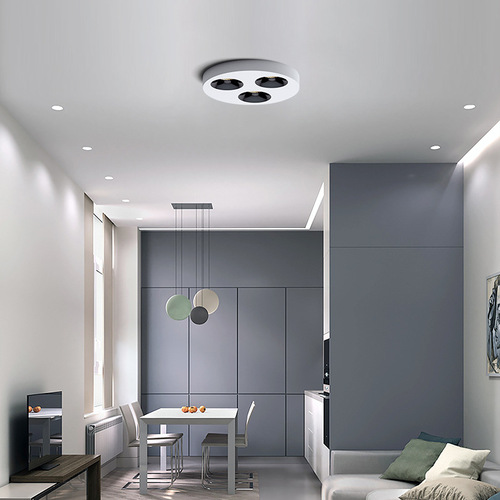 Ultra-thin surface-mounted anti-glare downlight spotlights for guest restaurants, bedrooms and home bold lamps round smart ceiling main lights