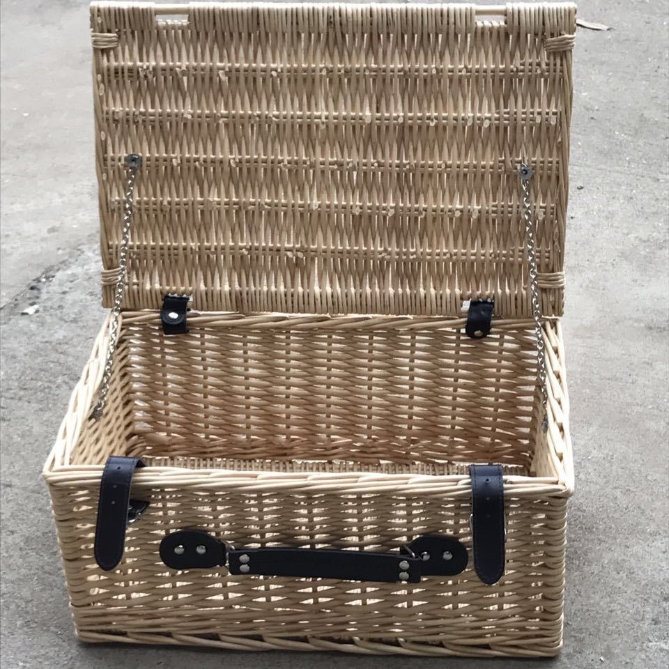 Canasta de picnic personalizada, mimbre hecho a mano con tapa, canasta de regalo, salida de primavera, canasta de almacenamiento de frutas, bolsa de aislamiento de vajilla