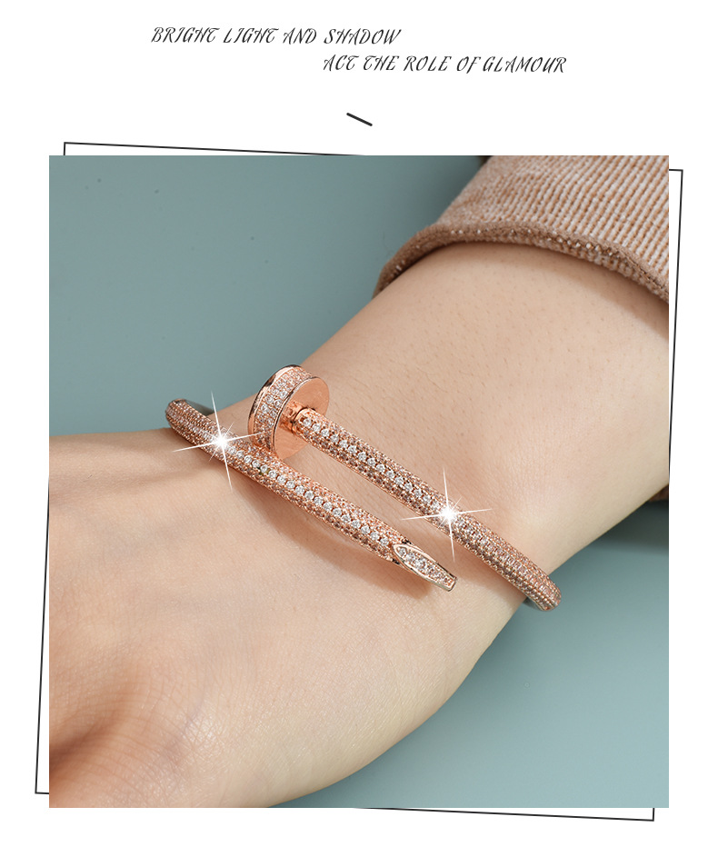 1 Pièce Mode Couleur Unie Alliage Placage Incruster Diamant Artificiel Plaqué Or 18k Femmes Bracelet display picture 1