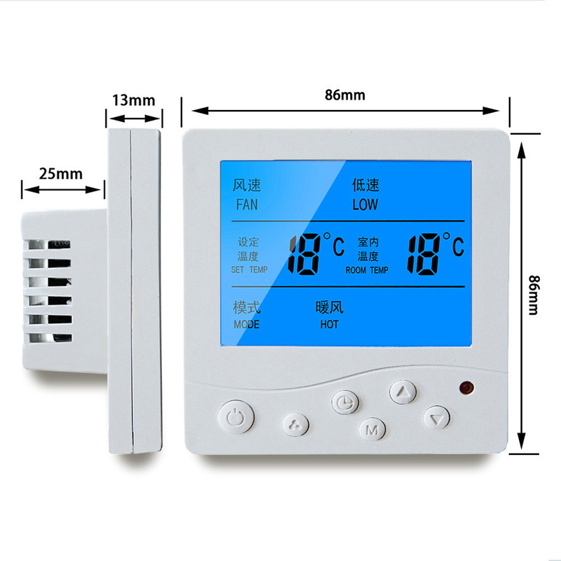 Central Air Conditioner Thermostat Air Conditioner Wire Controller Water Machine System Universal Fan Coil Three-Speed Switch Central Air Conditioner Thermostat Air Conditioner Wire Controller Water Machine System Universal Fan Coil Three-Speed Switch