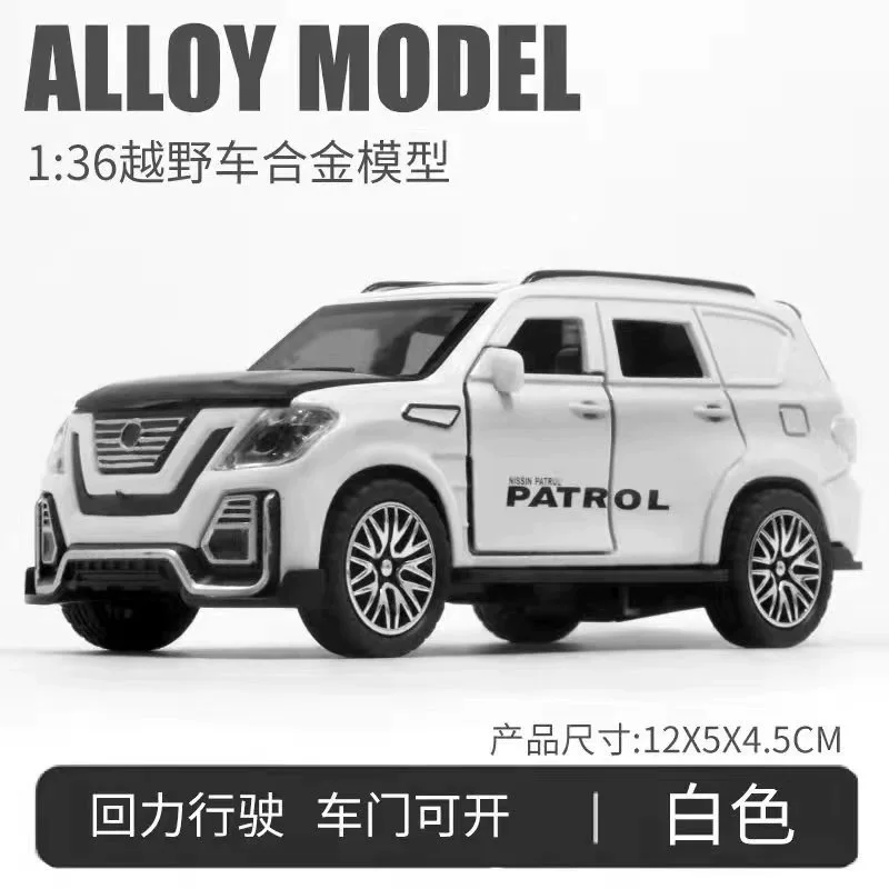 Моделированный сплав SUV Yingzhan 1:36 внедорожная игрушка с открывающимися дверями, с обратной подачей, резиновые шины
