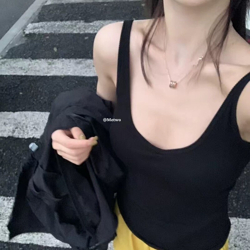 A Spoonful of Sweetness Metwo New Paper Man Bra Vest Slim Sexy Slimming Look with Breast Pads Outer Wear Large U Back Sling A Spoonful of Sweetness Metwo New Paper Man Bra Vest Slim Sexy Slimming Look with Breast Pads Outer Wear Large U Back Sling