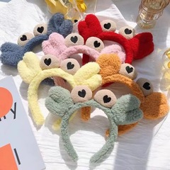 Whimsical Crab Hairband Cute Sweet Teen Plush Face-Washing Headband Autumn/Winter New Face-Washing Headband Hairpin Hairstyle Accessory