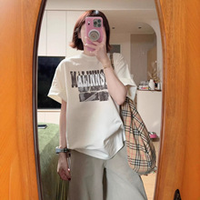 美式白色短袖t恤女夏2026新款爆款学生宽松设计感小众半袖上衣服
