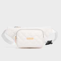 跨境批發2023新款菱格繡線女士腰包學生胸包休閒手機單肩斜挎女包