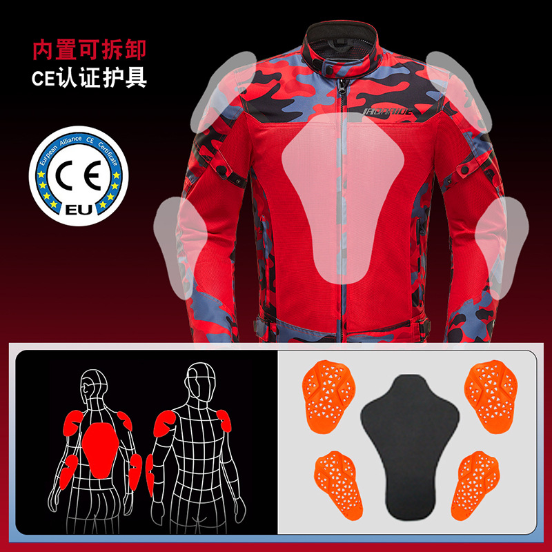 Ropa de ciclismo transpirable de verano, traje de carreras de manga larga de malla todoterreno de motocicleta, traje de tracción superior de motocicleta impermeable