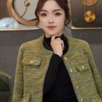 一件代发直播爆款2025秋季新款时尚圆领小香风女装小西装外套上衣|undefined