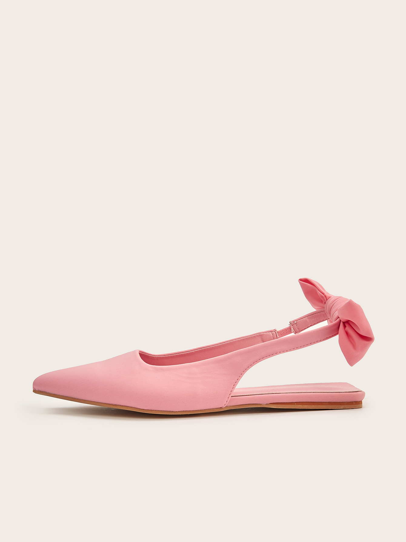 2024 New Solid Color European and American Style Casual Pointed Heel Butterfly Dew Heel Flat Sandals for Women