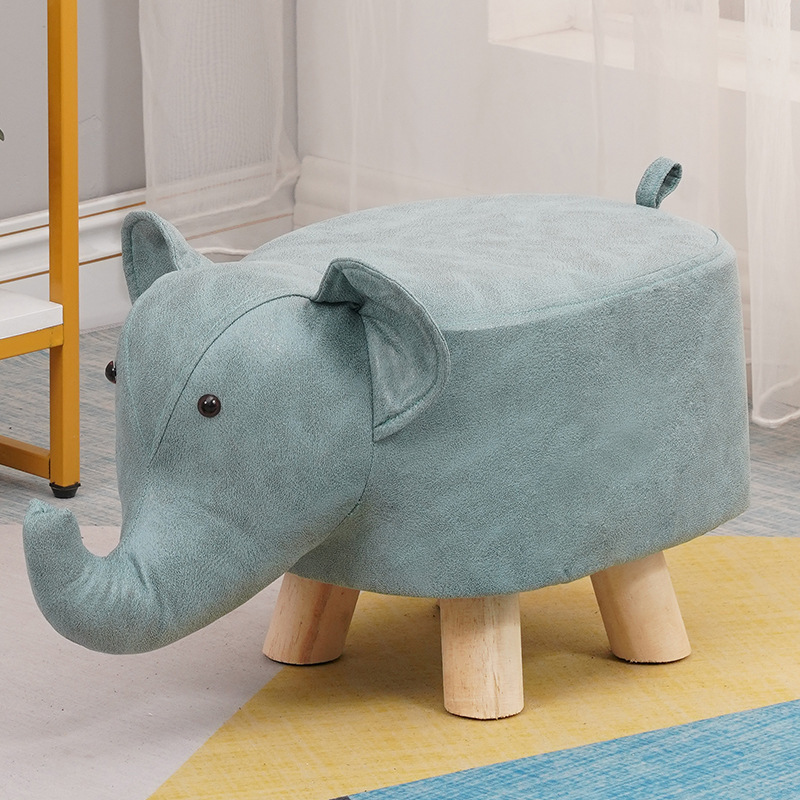 Elefante taburetes para niños taburetes de animales taburetes de madera maciza taburetes creativos pequeños taburetes de sala de estar caseros dibujos animados lindos taburetes bajos