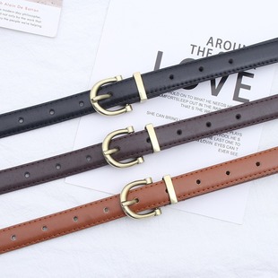 Women's belt fashion minimalist denim trousers wild decorative belt INS wind Korean edition young people pants belt female