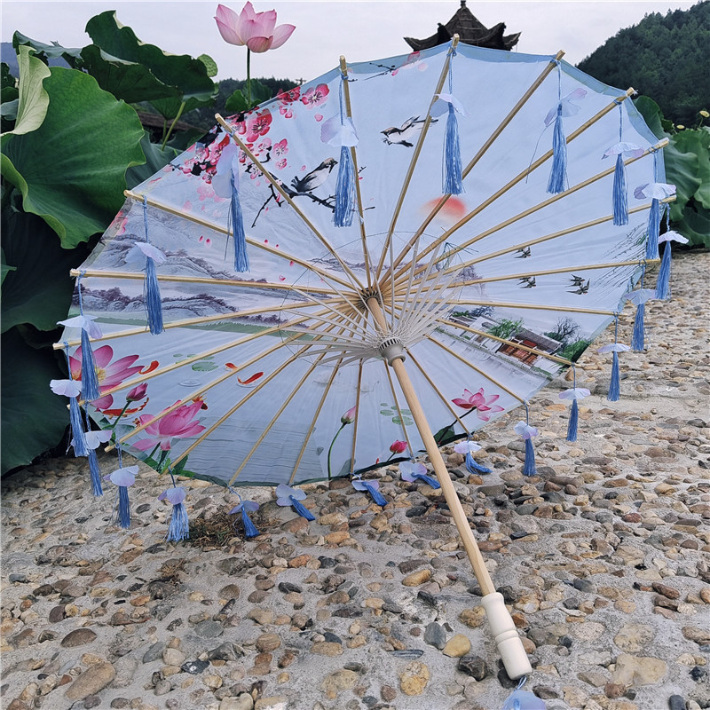 물고기 놀이 연잎 꽃잎 우산