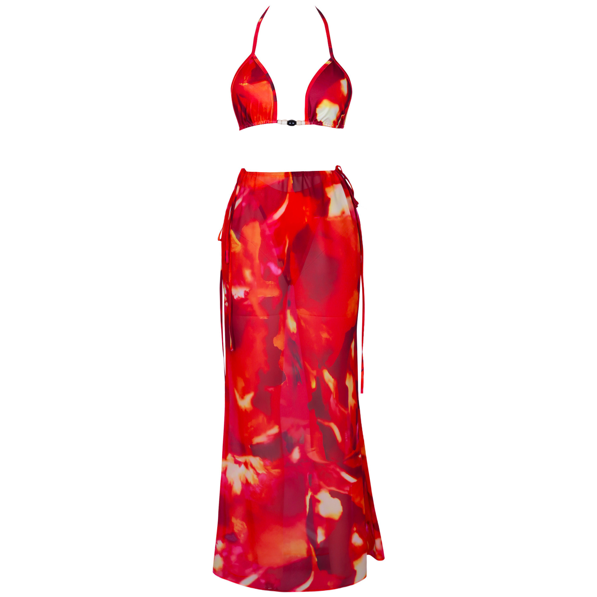 2022WISH Sexy Printed Bikini Skirt Set 5
