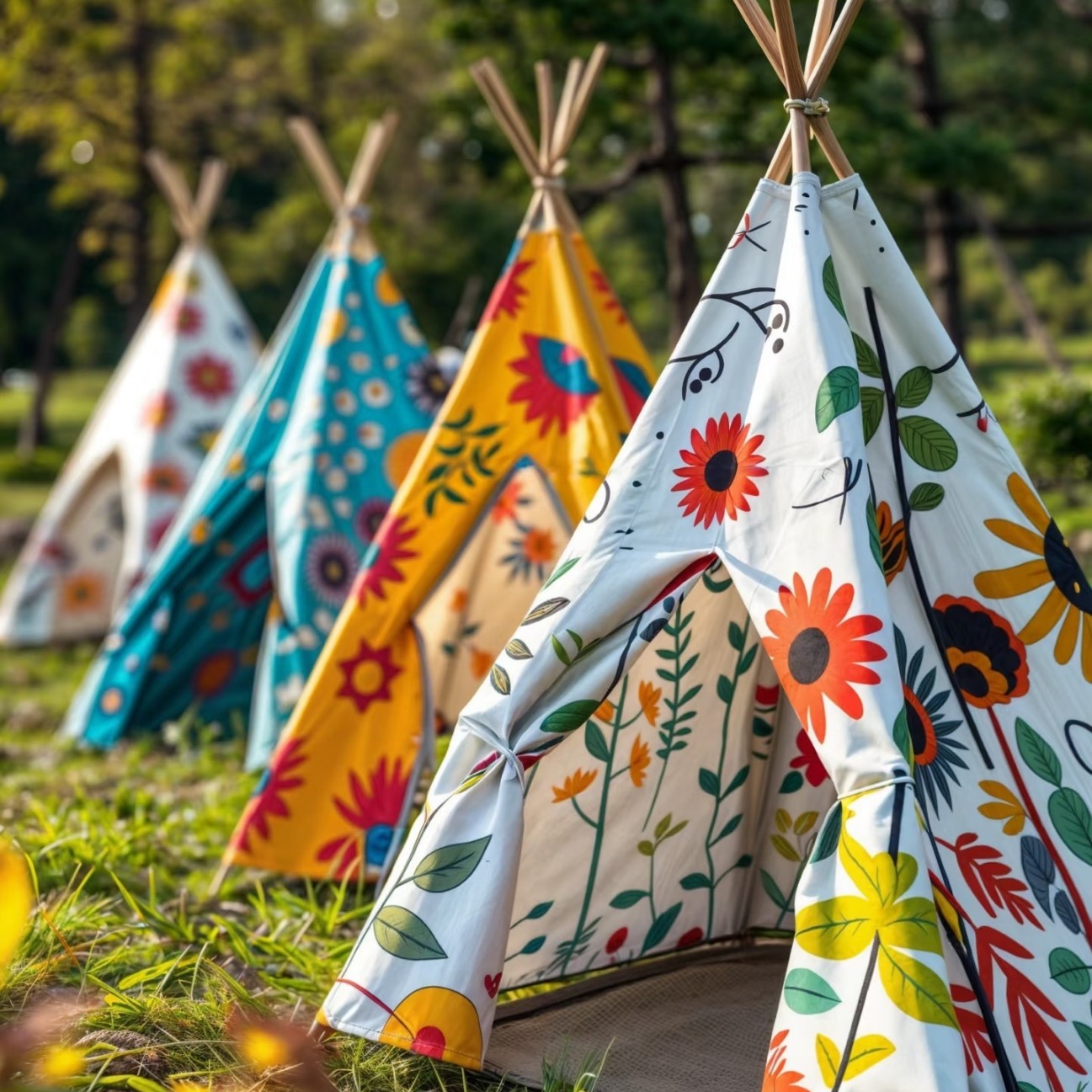 Cross-Border Children's Painting Tent Hand-Painted Graffiti Pure White Outdoor Home Activity Triangular Small Tent Baby Playhouse