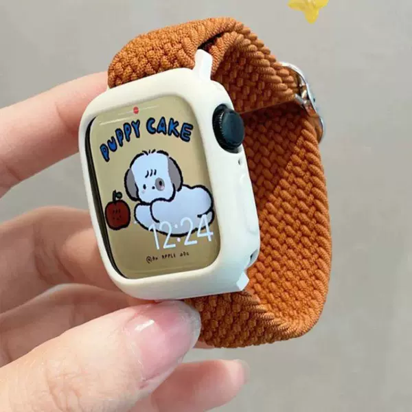 New weaving slide [coffee color+white soft shell] -45mm (8th generation S8/7th generation S7) General