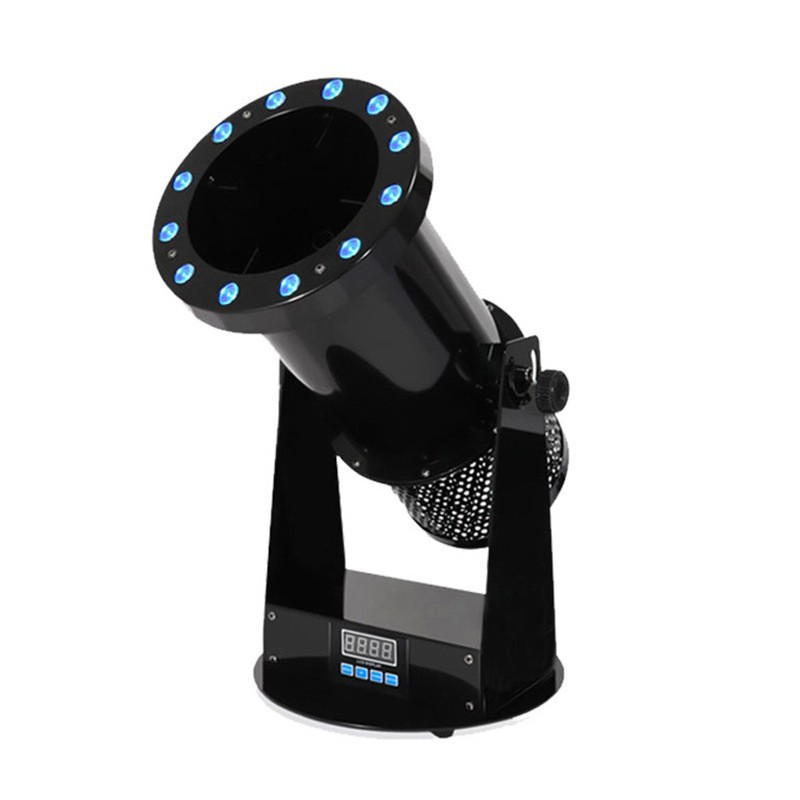 Bar boda especial pequeño arco iris máquina neumática etapa equipo atmósfera aerosol papel boda etiqueta actividad color máquina de papel